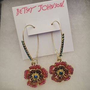 FINAL PRICE DROP Betsey Johnson Floral Earrings